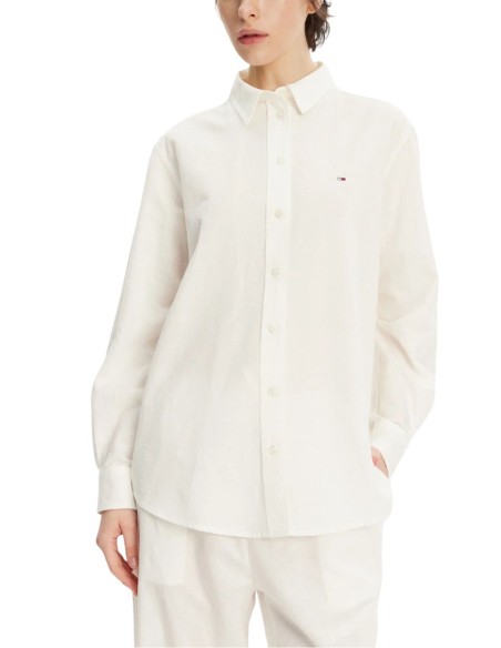 TOMMY JEANS DONNA TJW RLX LINEN SHIRT, YBL
