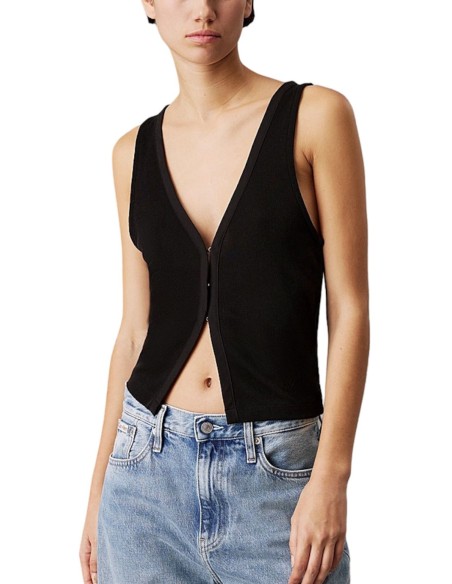 CALVIN KLEIN JEANS DONNA SOFT TOUCH SLEEVELES, BEH