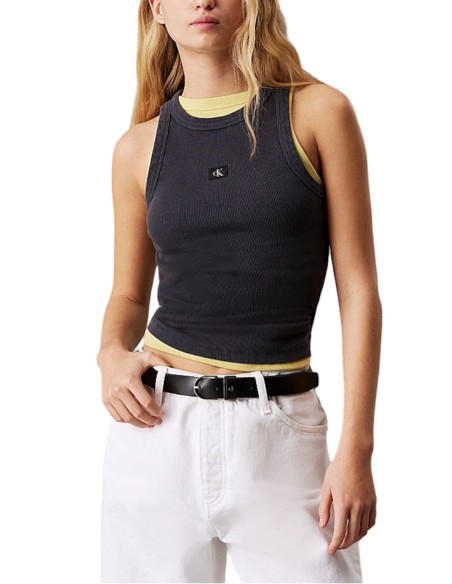 CALVIN KLEIN JEANS CANOTTA DONNA WASHED WOVEN LABE