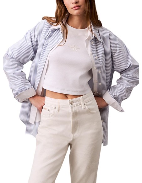 CALVIN KLEIN JEANS T-SHIRT DONNA A- MONOGRAM BABY 