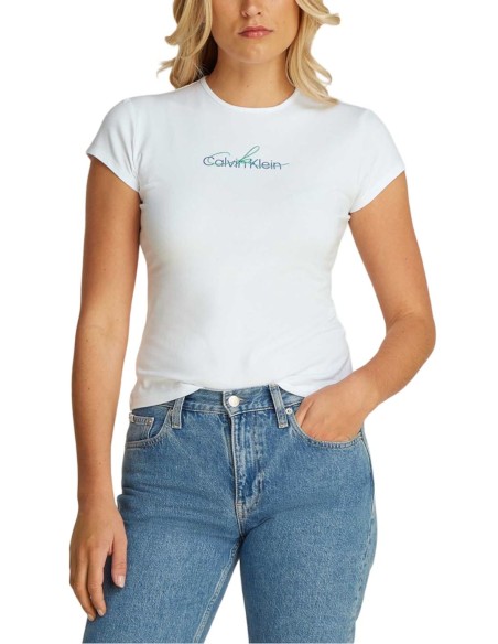 CALVIN KLEIN JEANS T-SHIRT DONNA SS SLIM SCRIPT CK