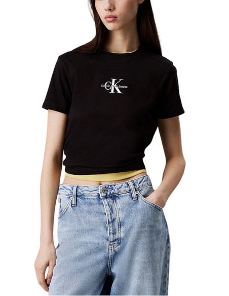 CALVIN KLEIN JEANS T-SHIRT DONNA MONOLOGO BABY TEE