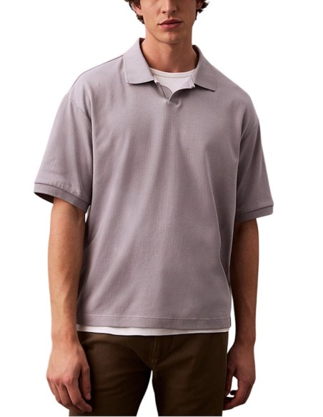 CALVIN KLEIN JEANS POLO UOMO DROP NDLE RIB SS OPE,