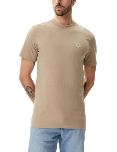 CALVIN KLEIN JEANS T-SHIRT UOMO WOVEN LABEL REGULA