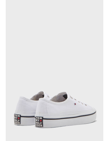tommy jeans canvas flatform trainers