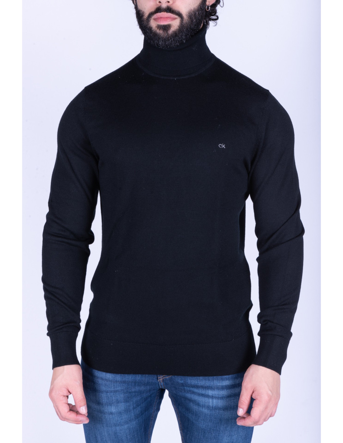 Taglia Color men\'s black Superior Wool sweater Calvin XS Black Klein