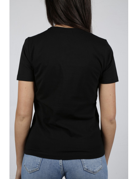 T-shirt régular femme Calvin Klein noir