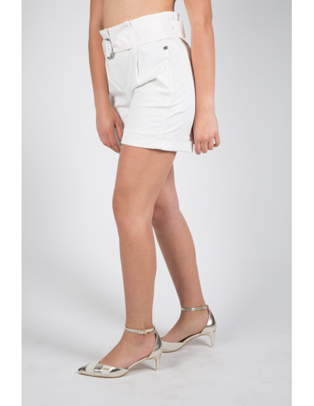 Pantaloncini vita alta donna Calvin Klein bianchi