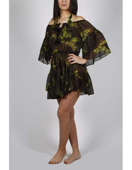 Vestitino con chiffon Effek con balze