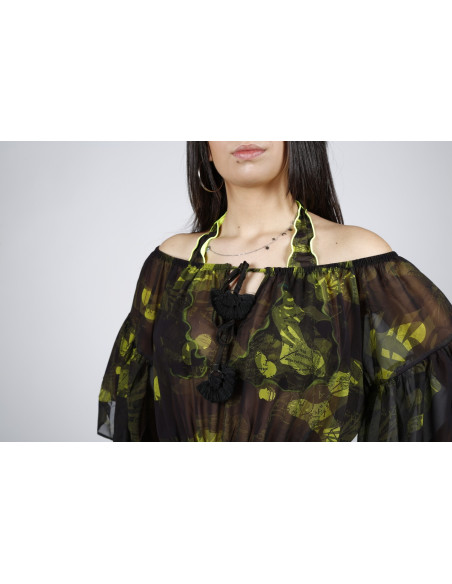 Vestitino con chiffon Effek con balze