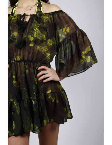 Vestitino con chiffon Effek con balze