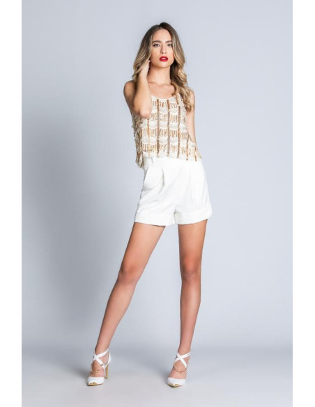 Pantalón corto de mujer Araga Relish blanco