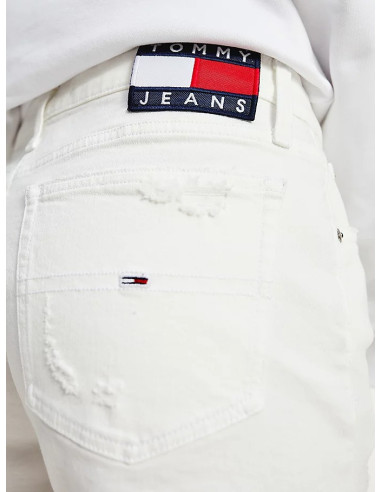 Pantalón corto blanco de mujer regular fit Tommy Jeans