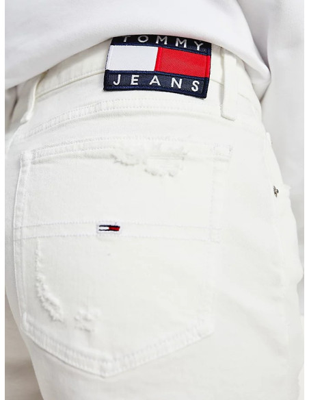 Pantalón corto blanco de mujer regular fit Tommy Jeans