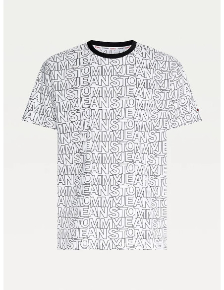 Aop Tommy Jeans men's white t-shirt