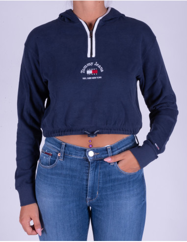 tommy jeans cropped sweatshirt