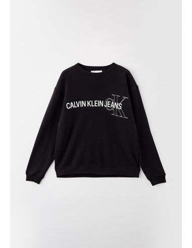 Plus Instit Logo Calvin Klein men's black sweatshirt Taglia 3XL Color Black