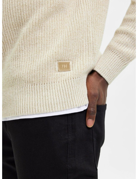 Slhirven Ls Knit Crew W para hombre