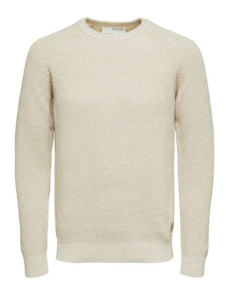 Slhirven Ls Knit Crew W para hombre