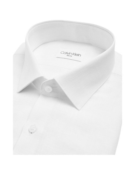 Calvin Klein Herren weißes Hemd Solid Slim