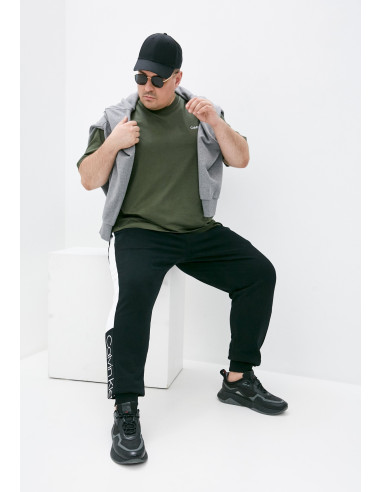 T-shirt verde uomo Chest Logo Calvin Klein