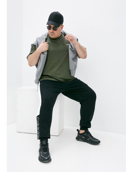 T-shirt verde uomo Chest Logo Calvin Klein