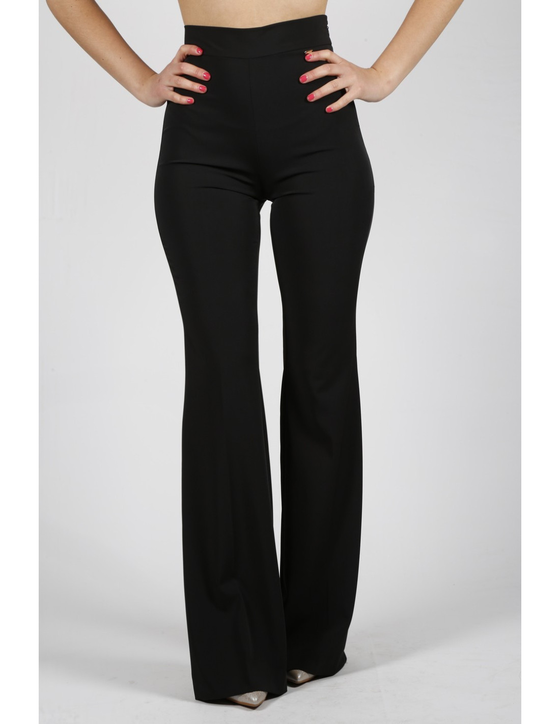 Pantalon mujer Fracomina bootcut negro Color Black Taglia 42