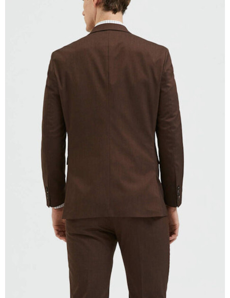 SELECTED BLAZER UOMO,SLHSLIM-MYLOLOGAN CHOCO BLZ B
