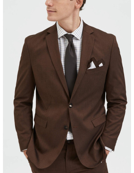 SELECTED BLAZER UOMO,SLHSLIM-MYLOLOGAN CHOCO BLZ B