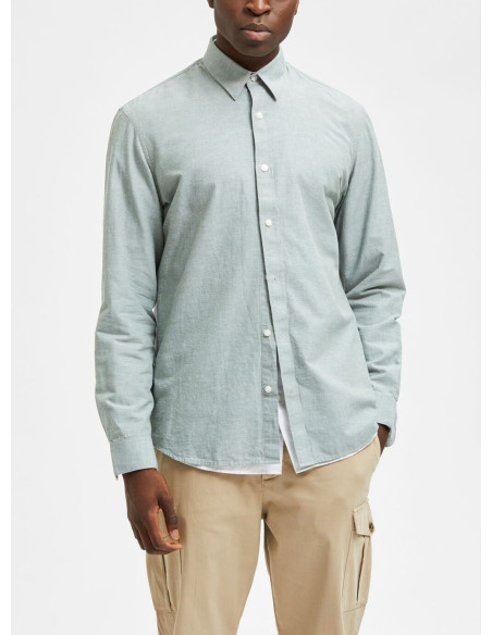 Camicia Uomo Linen Shirt Selected