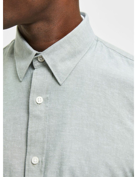 Camicia Uomo Linen Shirt Selected