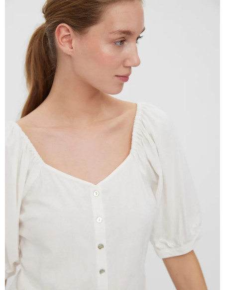 VERO MODA TOP DONNA,VMJESMILO 2/4 TOP WVN  GA
