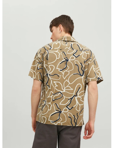 JACK & JONES UOMO JPRBLATROPIC RESORT SHIRT S/S RE
