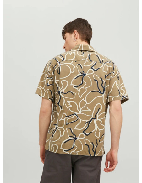 JACK & JONES UOMO JPRBLATROPIC RESORT SHIRT S/S RE