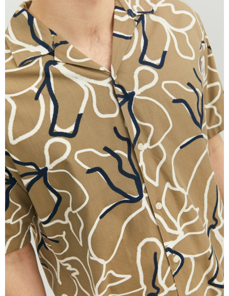JACK & JONES UOMO JPRBLATROPIC RESORT SHIRT S/S RE