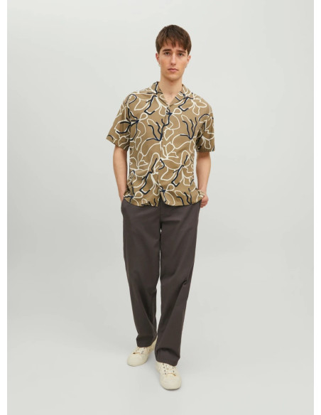 JACK & JONES UOMO JPRBLATROPIC RESORT SHIRT S/S RE