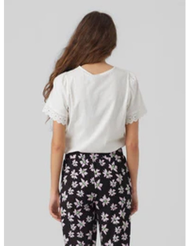 VERO MODA DONNA VMPANNA GLENN SS LACE TOP