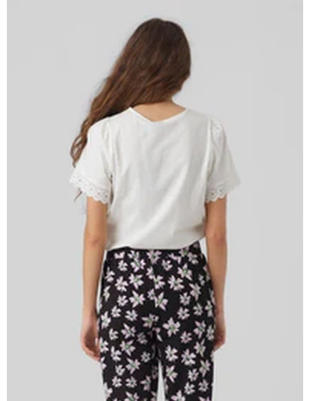 VERO MODA DONNA VMPANNA GLENN SS LACE TOP