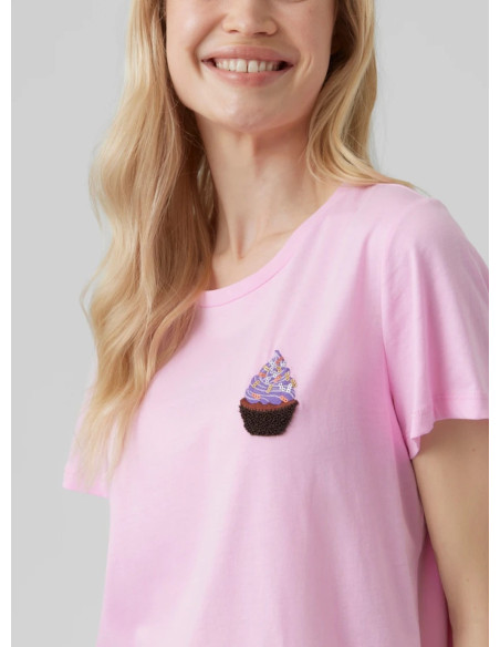 VERO MODA DONNA VMMIAFRANCIS SS TOP BOX JRS