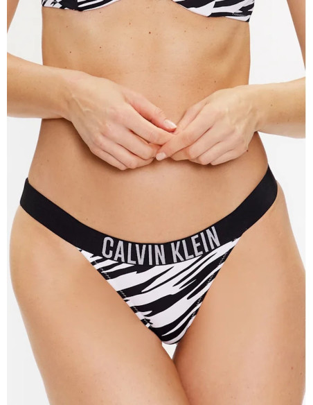 Calvin Klein - CK One - Slip brasiliana in cotone color pesca leopardato